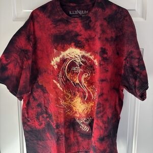 Illenium Shirt Mens Extra Large DJ Tour Merch Red Black Tie Dye Short Sleeve 2XL